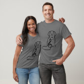 T-SHIRT NOTE DE CHIEN ET DE MUSIQUE (Unisexe)