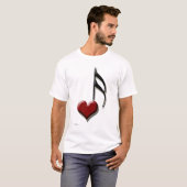 T-shirt Note de coeur (Devant entier)