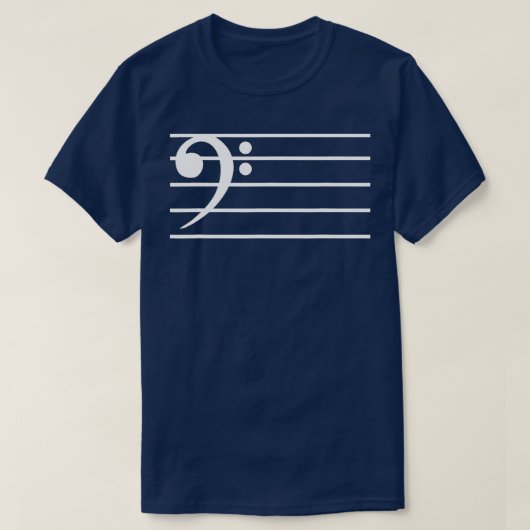 T-shirt Note de la clé de basse (Design devant)