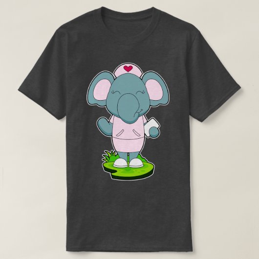 T-shirt Note de l'infirmière éléphante (Design devant)