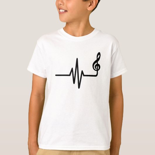 T-shirt Note de musique de fréquence (Devant)