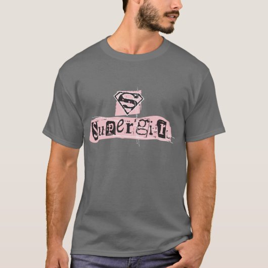 T-shirt Note de rançon du logo Supergirl (Devant)