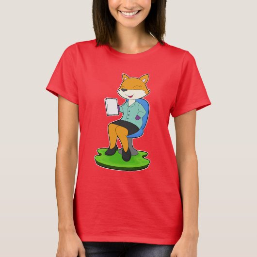 T-shirt Note de secrétaire renard (Devant)