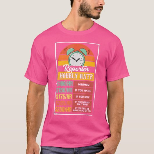 T-shirt Note horaire du reporter (Devant)