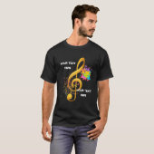 T-shirt Note musicale Fun Treble Clef. Texte modifiable (Devant entier)