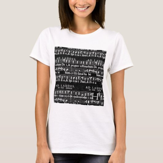 T-shirt note musicale grunge (Devant)