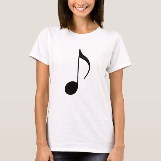 T-shirt note musicale noire (Devant)