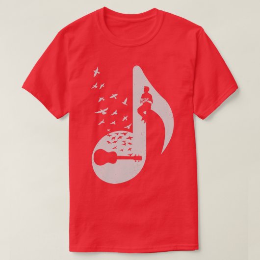 T-shirt Note musicale Ukulele (Design devant)