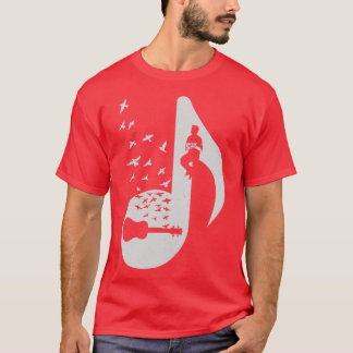 T-shirt Note musicale Ukulele