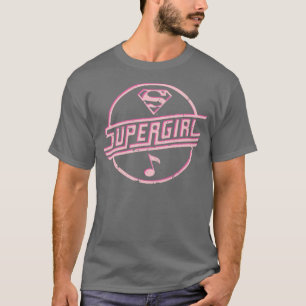 T-shirt Note rose de musique de Supergirl