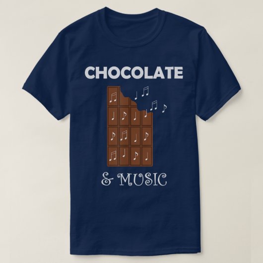 T-shirt Notes de chocolat et de musique Chocolatier musici (Design devant)