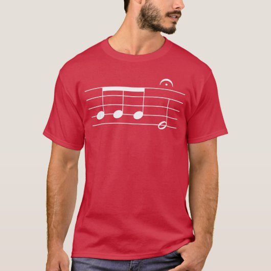 T-shirt Notes de la 5e Symphonie de Beethoven Compositeur  (Devant)