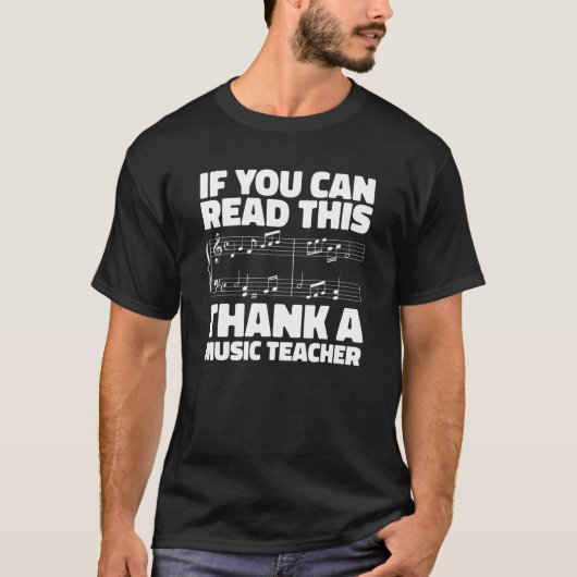 T-shirt Notes de l'éducateur Enseignant de musique de l'éc (Devant)