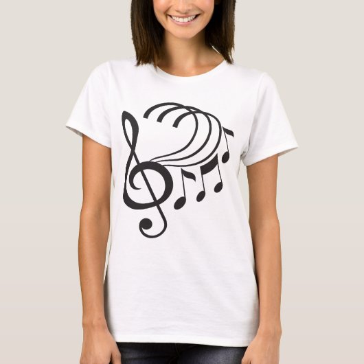 T-shirt Notes de musique (Devant)