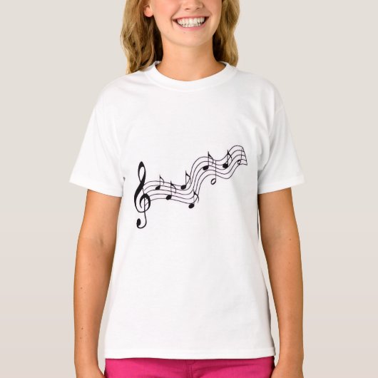 T-shirt notes de musique (Devant)