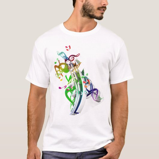 T-shirt Notes de musique (Devant)