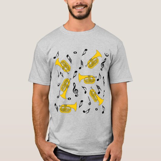 T-shirt Notes de musique Baritone (Devant)