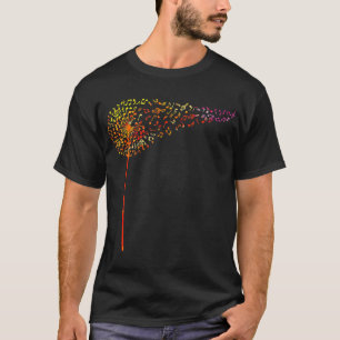 T-shirt Notes de musique Dandelion Flower For Men Women T-