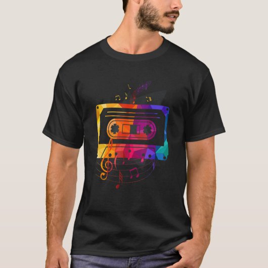 T-shirt Notes de musique des années 90 de Retro 80 bandes  (Devant)