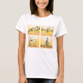 T-shirt Notes de Musique Explosion Abstraite (Devant)