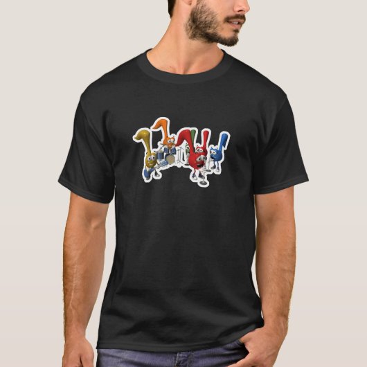 T-shirt notes de musique mignonnes groupe (Devant)