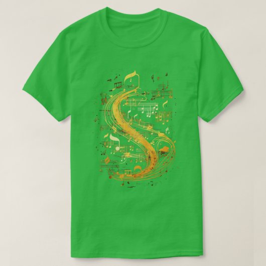 T-shirt Notes de musique Sentiment classique (Design devant)
