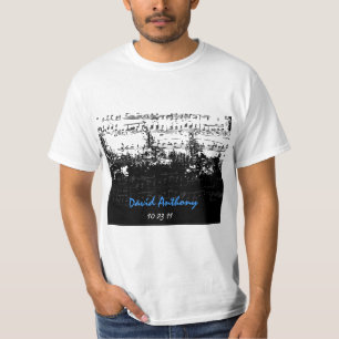 T-shirt Notes de musique Stars Bar Mitzvah T Shirt