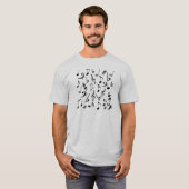 T-shirt Notes de musique Tee - Gris et Noir (Devant entier)