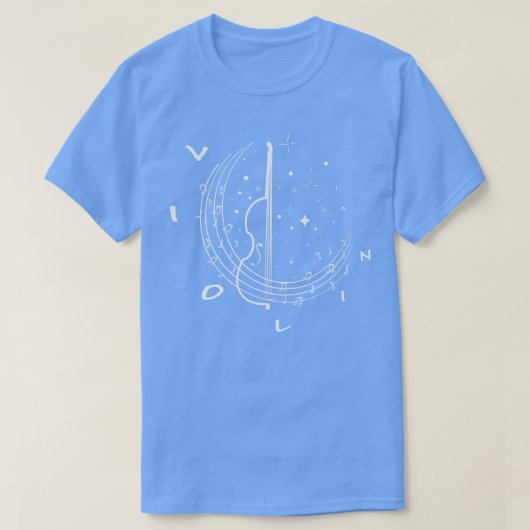 T-shirt Notes de musique violon 1 (Design devant)