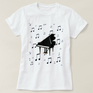 T-shirt Notes de piano à queue et de musique