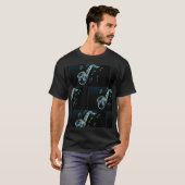 T-shirt Notes de saxophone et de musique (Devant entier)