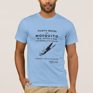 T-shirt Notes du pilote d'avion moustique