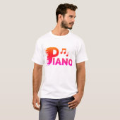 T-shirt Notes harmoniques : Piano Music Design" (Devant entier)