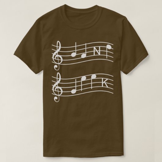 T-shirt Notes musicales (Design devant)