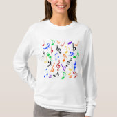 T-shirt Notes musicales Chemise musicale (Devant)