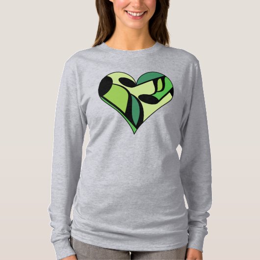 T-shirt Notes musicales Coeur (Devant)