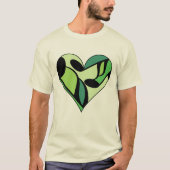 T-shirt Notes musicales Coeur (Devant)
