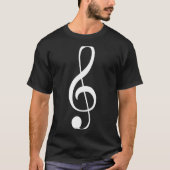 T-shirt Notes musicales Cool de design Treble Clef Musicie (Devant)