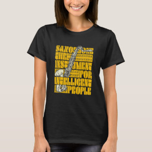 T-shirt Notes musicales de jazz saxophone Sax