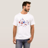 T-shirt Notes musicales de Paris (Devant entier)