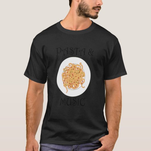 T-shirt Notes musicales de Pasta Clef Spaghetti (Devant)