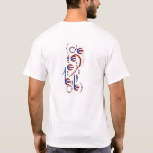 T-shirt Notes musicales de Porto Rico Flag (Dos)