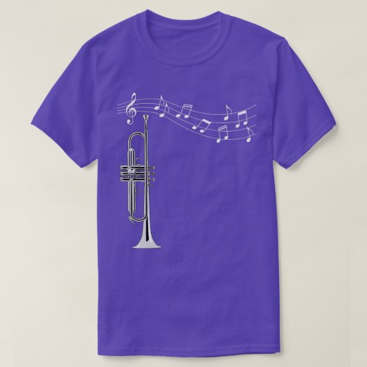 T-shirt notes musicales de rumpet Player (Design devant)