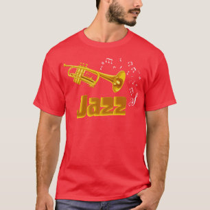 T-shirt Notes musicales de trompette de jazz Musiciens