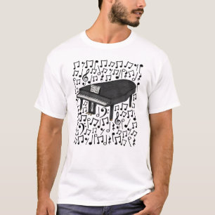 T-shirt Notes musicales du Grand Piano Pianiste musicien