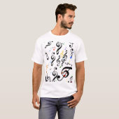 T-shirt notes musicales estampillées (Devant entier)