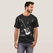 T-shirt Notes musicales Guitare électrique (Devant entier)