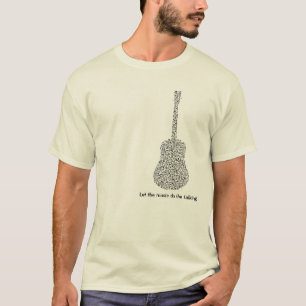 T-shirt Notes Musicales Guitare Laissez La Musique Faire L
