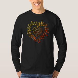 T-shirt Notes musicales Heart Musician Music School Clef O