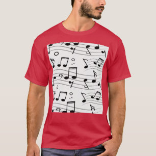 T-shirt Notes musicales Motif de musique